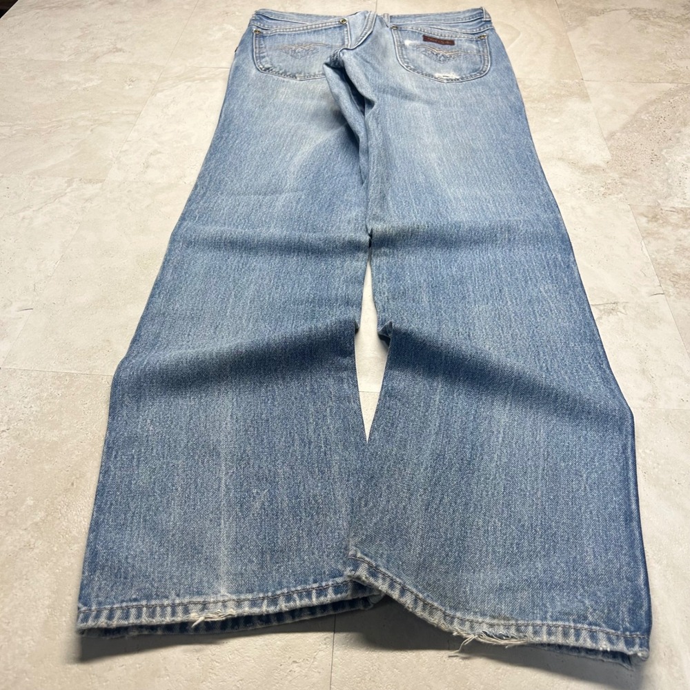 Pierre Cardin Vintage Straight Leg Jeans Light Wash Women Size 31 Distressed